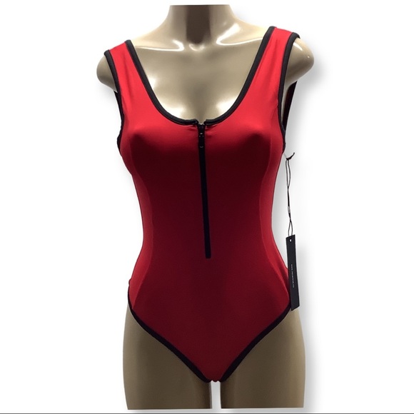 Alexis Ren Size Medium Tiger Eye One Piece Thong Bodysuit. New With Tags - Picture 4 of 10